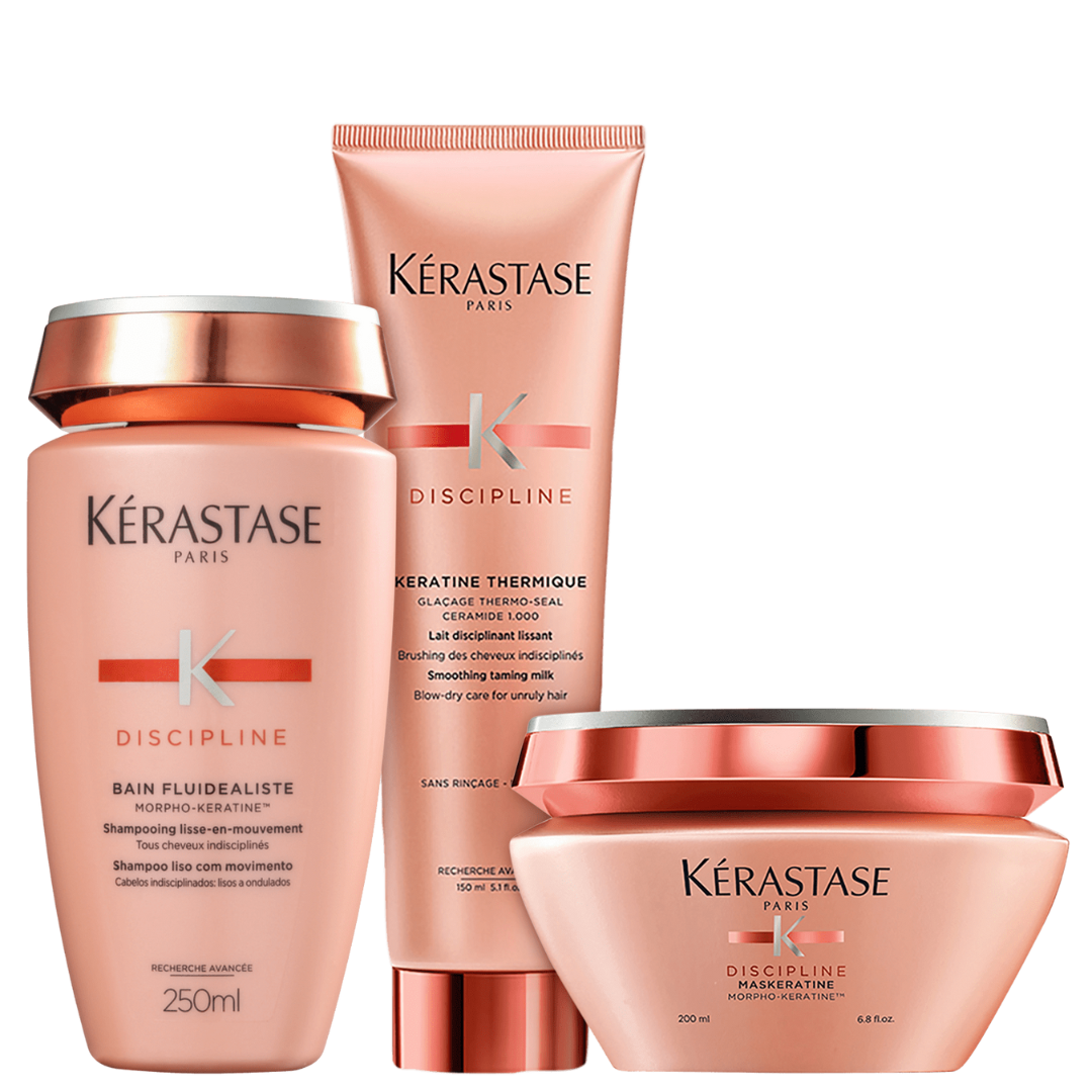 Kit Discipline Kératine Thermique – Disciplina, Suavidade e Termoproteção (3 produtos)